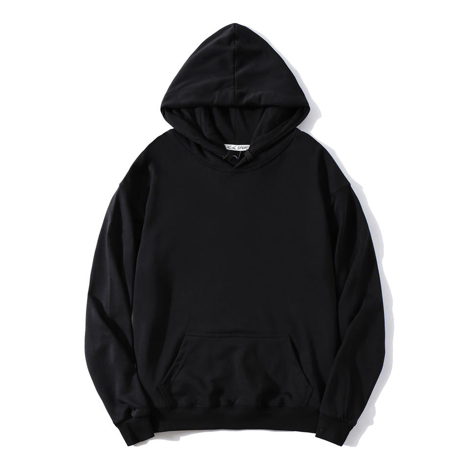 Black Plain Hoodie