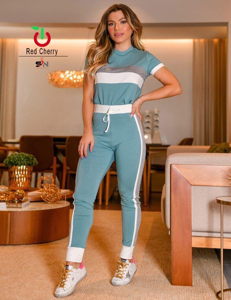 SKY BLUE PANEL TRACK SUIT