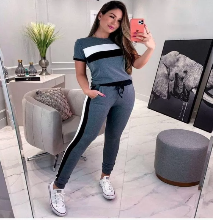 NAVY BLUE PANEL TRACK SUIT